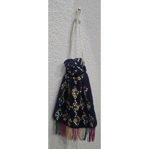 1970s JEM beaded purse/satchel Hand made in Hong Kong